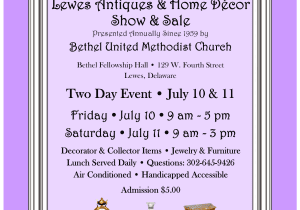 66th Annual Lewes Antiques & Home Décor Show & Sale