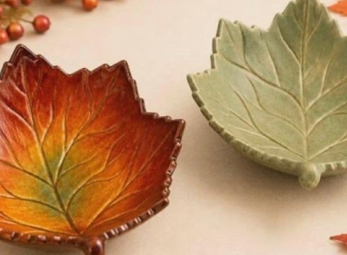 Autumn Air Dry Clay Bowl