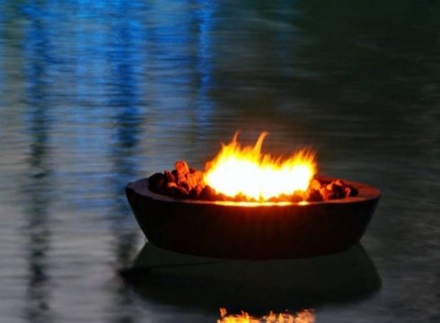 Floating Fire Pit with S'mores