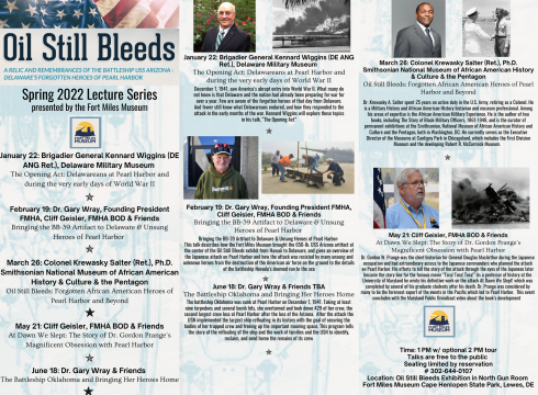 Oil Still Bleeds: USS Arizona Spring 2022 Lecture Series presented by Fort Miles Museum